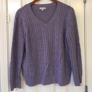 Croft & Barrow Large Lavender cable knit sweater